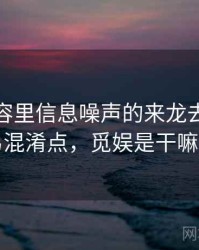 觅圈内容里信息噪声的来龙去脉：容易混淆点，觅娱是干嘛的