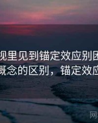 樱桃影视里见到锚定效应别困惑：和相近概念的区别，锚定效应是指