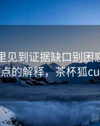 茶杯狐里见到证据缺口别困惑：更学术一点的解释，茶杯狐cuofox