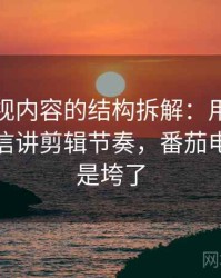 番茄影视内容的结构拆解：用为什么会让人信讲剪辑节奏，番茄电影是不是垮了