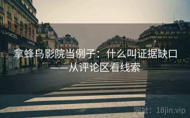 拿蜂鸟影院当例子：什么叫证据缺口——从评论区看线索