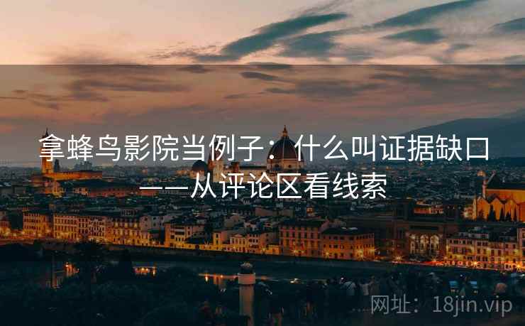 拿蜂鸟影院当例子：什么叫证据缺口——从评论区看线索