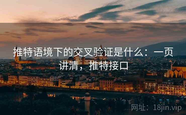 推特语境下的交叉验证是什么：一页讲清，推特接口