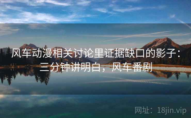 风车动漫相关讨论里证据缺口的影子：三分钟讲明白，风车番剧