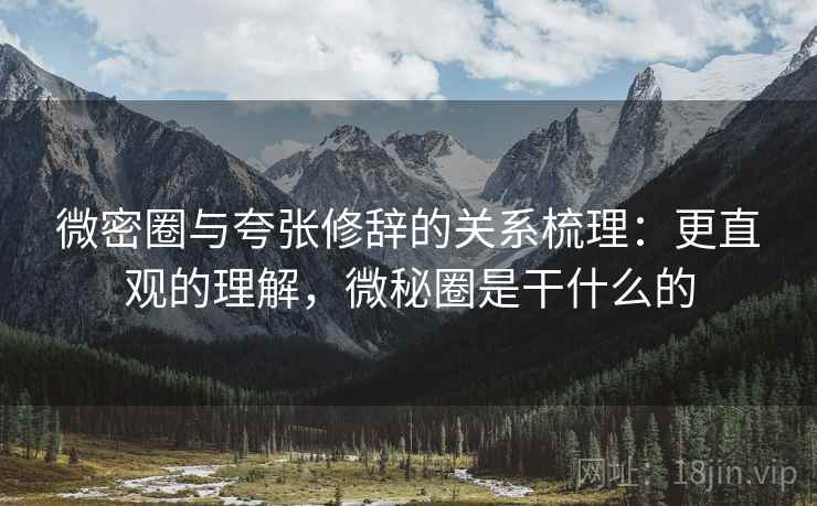 微密圈与夸张修辞的关系梳理：更直观的理解，微秘圈是干什么的